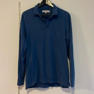 Orlebar Brown Tailored Fit Long-Sleeve Resort Collar Polo Shirt (M)